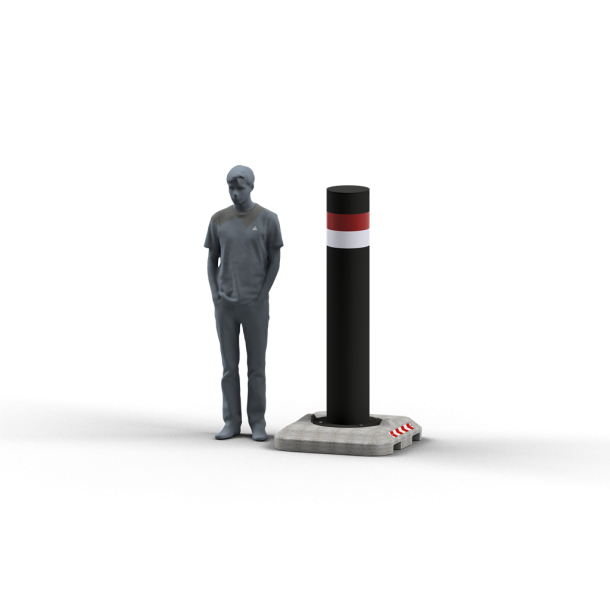 Mobile bollard | with solid concrete base